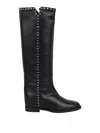 Via Roma 15 Studded 25mm Leather Boots In Black