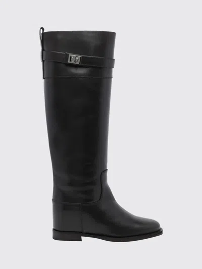 Via Roma 15 Boots Woman Color Brown In Black