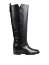 Via Roma 15 Knee-high Boots With Tongue And Logo Detail In Black
