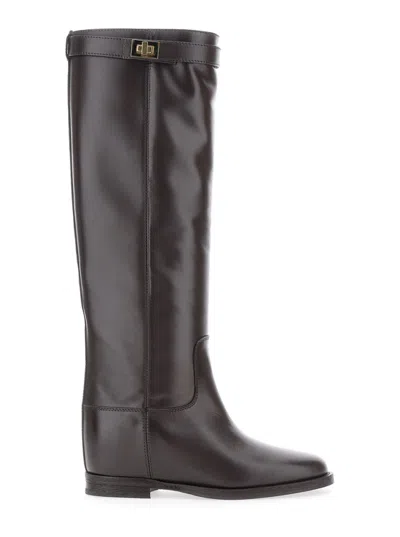 Via Roma 15 Brown Leather Boots