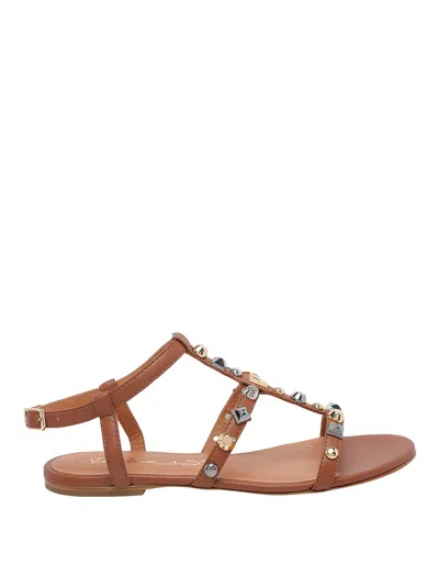 Via Roma 15 Heeled Sandal Woman In Brown