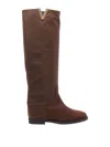 Via Roma 15 Leather Boots In Brown