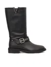 Via Roma 15 Belted Short Boots In Black
