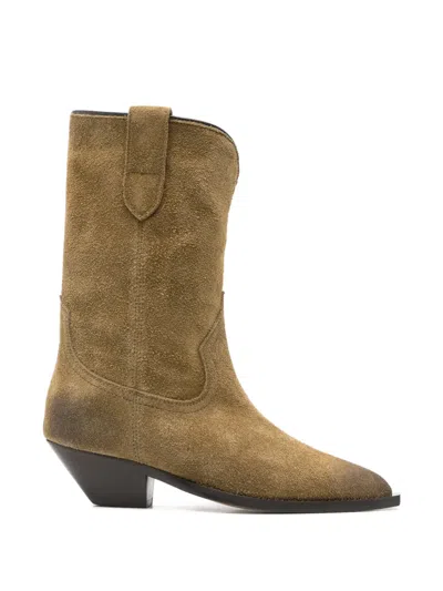 Via Roma 15 Distressed-effect Cowboy Boots In Brown