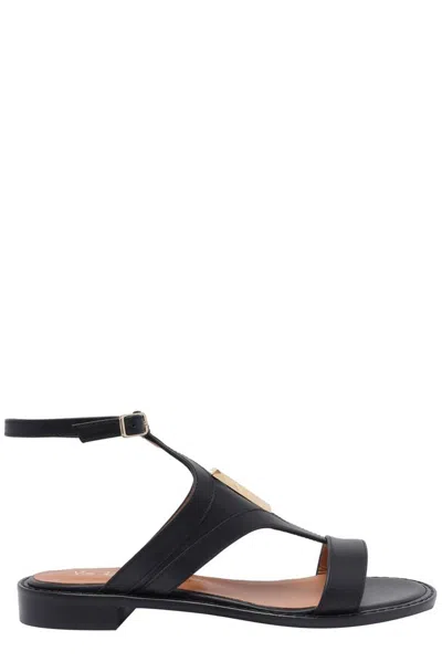 Via Roma 15 Embellished Sandals In Black