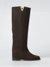 Via Roma 15 V-shaped Logo High Boots In Brown