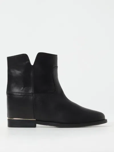 Via Roma 15 Flat Ankle Boots  Woman In Black