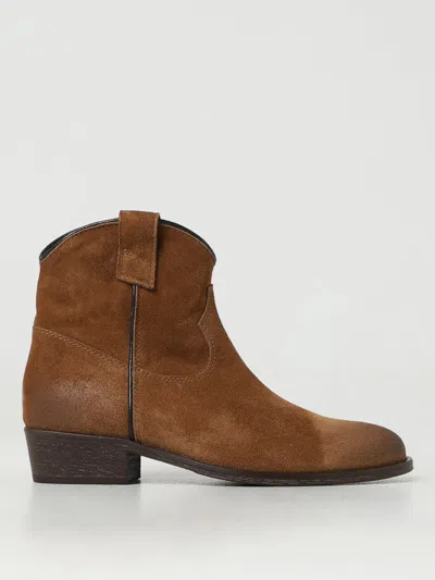 VIA ROMA 15 FLAT ANKLE BOOTS VIA ROMA 15 WOMAN COLOR BROWN,F56532032
