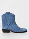 Via Roma 15 Tex Booties In Gnawed Blue