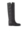Via Roma 15 Flat Boots In Black
