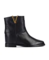 Via Roma 15 Santa Monica Ankle Boots Black In Black