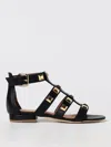 Via Roma 15 Woman Sandals Black Size 10 Soft Leather In Black