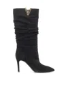 Via Roma 15 V-plaque Mid-calf Boots In Black
