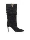 Via Roma 15 V-plaque Mid-calf Boots In Black