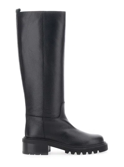 Via Roma 15 Grained Leather Boots In Multi