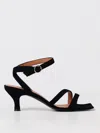 Via Roma 15 Suede Sandals In Black