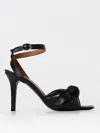 Via Roma 15 Black Leather Sandals In Black