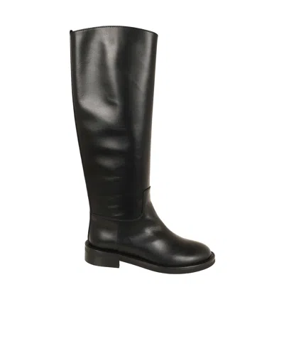 Via Roma 15 High Shaft Riding Boots In Black