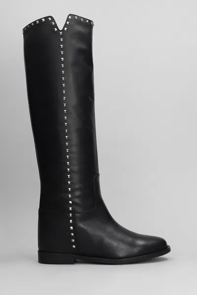 VIA ROMA 15 IN BLACK LEATHER