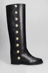 Via Roma 15 In Black Leather In Black