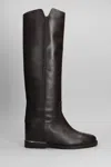 Via Roma 15 In Dark Brown Leather In Brown