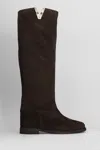 Via Roma 15 In Dark Brown Suede In Multi