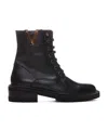 Via Roma 15 Lacing Short Boots In Black