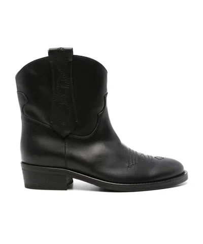 VIA ROMA 15 LEATHER ANKLE BOOTS