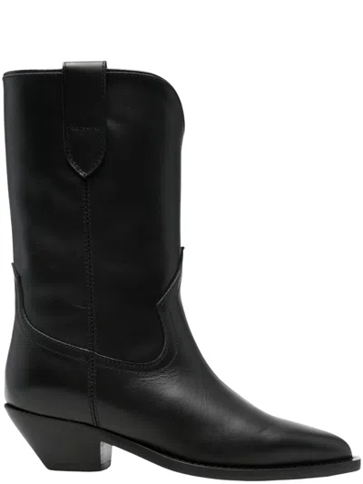 Via Roma 15 Leather Boots In Black