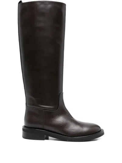 VIA ROMA 15 LEATHER KNEE-HIGH BOOTS