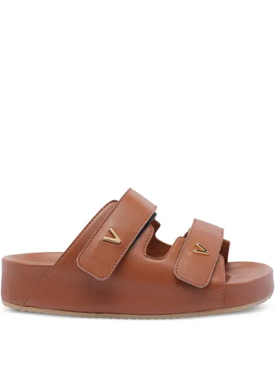 VIA ROMA 15 LEATHER SLIDES