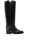 Via Roma 15 Logo-charm Boots In Nero