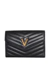 Via Roma 15 Logo-plaque Quilted Shoulder Bag In Black