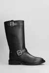 Via Roma 15 Malibu Mid-calf Leather Boots In Black