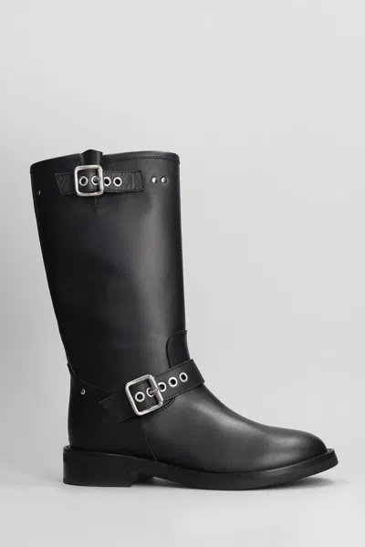 Via Roma 15 Buckle-detailed Round-toe Boots In Multi
