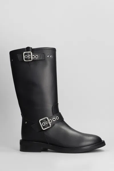 Via Roma 15 Buckle-detailed Round-toe Boots In Multi