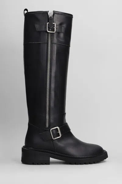 Via Roma 15 Low Heels Boots In Black