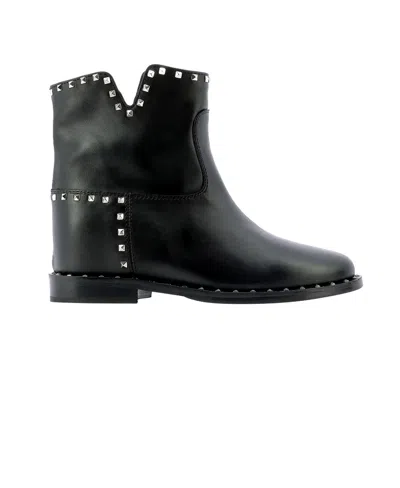 Via Roma 15 Malibu  Ankle Boots In Black