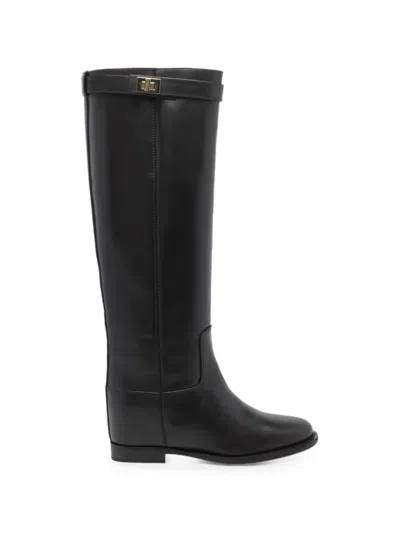 Via Roma 15 Padlock-detail Boots In Brown