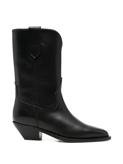 Via Roma 15 Panelled Ankle-length Boots In Black