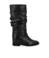 Via Roma 15 Pleated Short Boots In Black