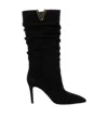 Via Roma 15 Pointed Short Boots In Black