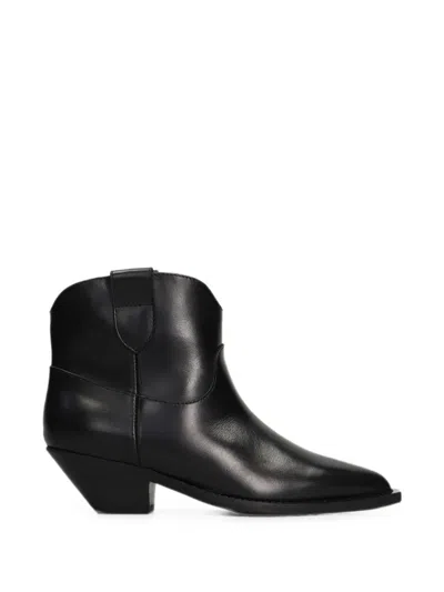 Via Roma 15 Pointed-toe Ankle Boots In Black