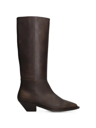 Via Roma 15 Pointed-toe Cowboy Boots In Brown