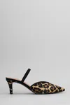 Via Roma 15 Leopard Slingback Pumps In Multicolor