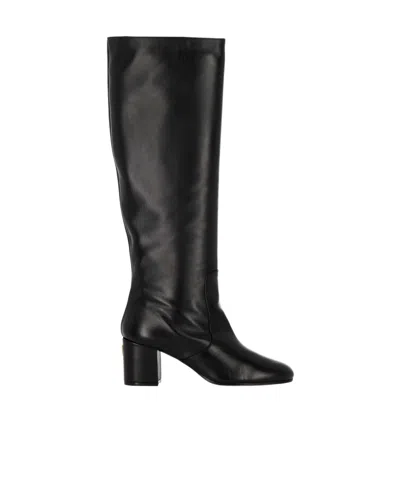 Via Roma 15 Round-toe Boots In Black