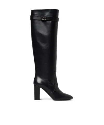Via Roma 15 Round-toe Knee-high Boots In Black