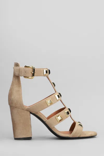VIA ROMA 15 SANDALS IN BEIGE SUEDE
