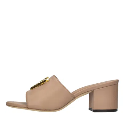 Via Roma 15 Sandals In Nude