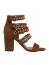 Via Roma 15 Sandals With 4 Straps In Brown